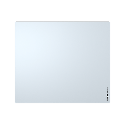 White Superglide Glass Mousepad v2 XL (Extra Large) with a 1.5mm tempered glass surface for ultra-smooth mouse movements and enhanced portability. Made with durable Gorilla Glass and an anti-slip silicone rubber base for maximum grip on surfaces