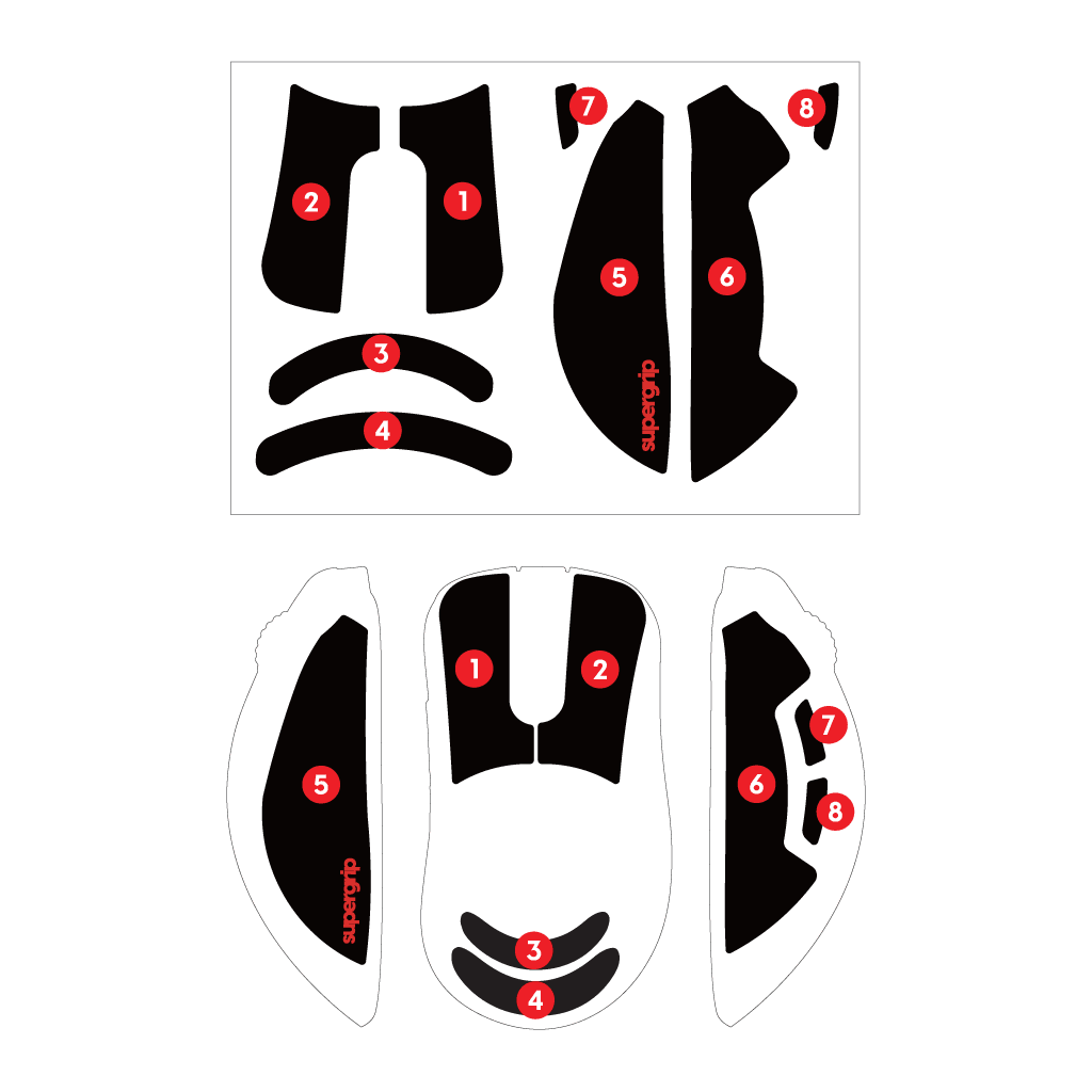 Supergrip Grip Tape for Zowie Mouse Series - Pulsar Gaming Gears