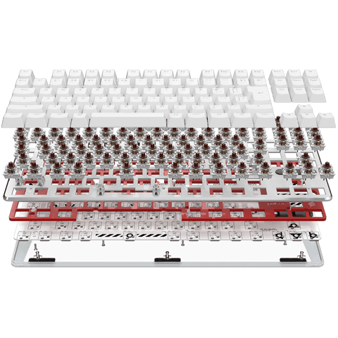 PulsarGamingGears_PCMK_TKL_JIS_Keyboard Barebone_White Customizable PCB Barebone