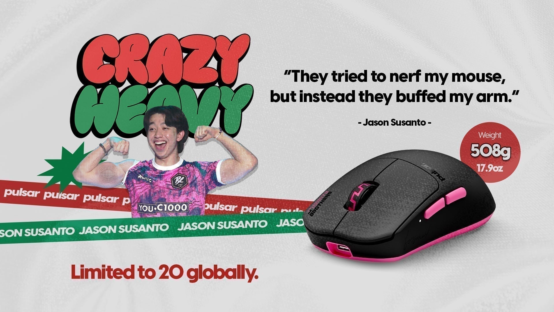 PULSAR UNLEASHES WORLD'S HEAVIEST MOUSE, THE SUSANTO-X CRAZYHEAVY
