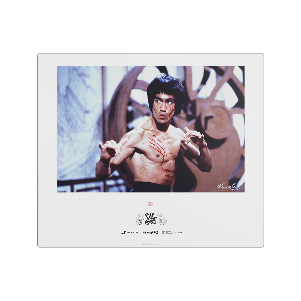 マウス・トラックボール Glass Mousepad Bruce Lee 85th Edition Bruce Lee 85th Edition] Superglide3 Glass Mousepad XL - PICTURE