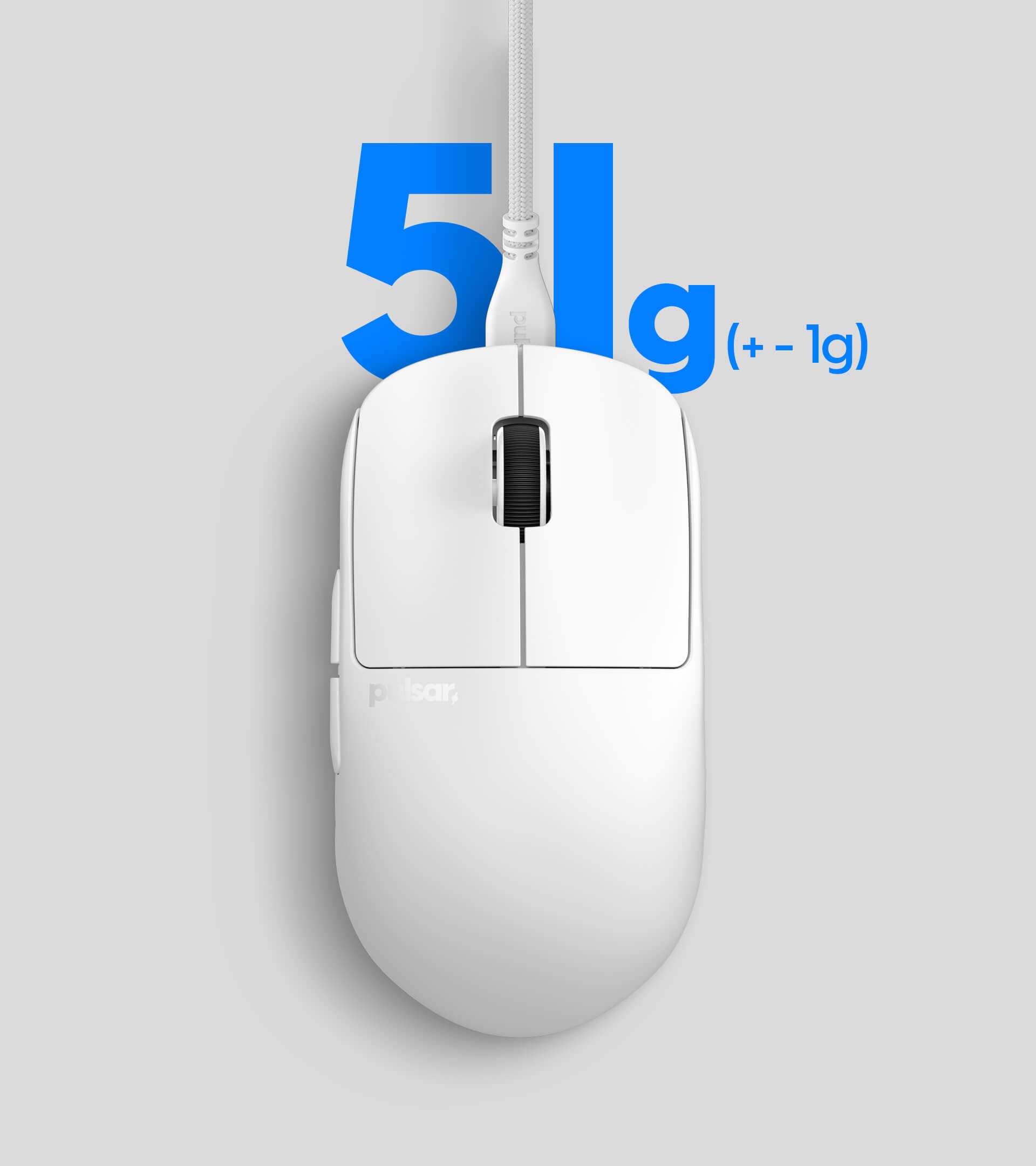 Pulsar X2H Wired Gaming Mouse - High Hump Shape, 26K DPI, Lightweight For Claw Grip