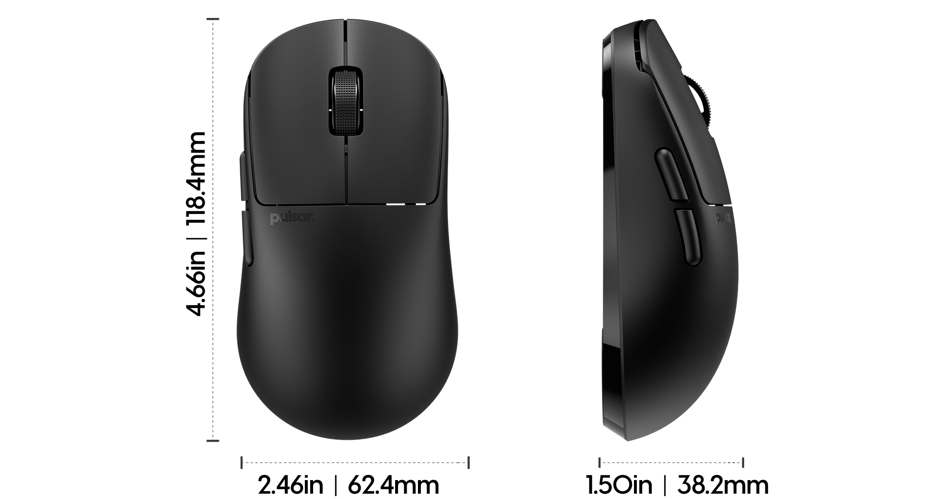 Pulsar X2N CRAZYLIGHT Mini PX2NCL101 Wireless Gaming Mouse Black Pulsar X2N CRAZYLIGHT Mini PX2NCL101 Wireless Gaming Mouse Black