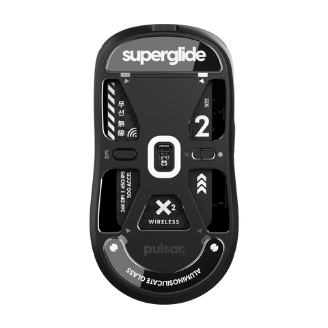Superglide Glass mouse skates For Pulsar X2 Gaming mouse