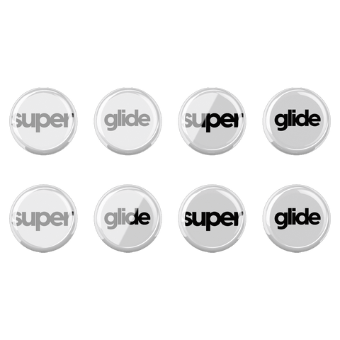 Superglide 6mm dot glass mouse skates 8pcs